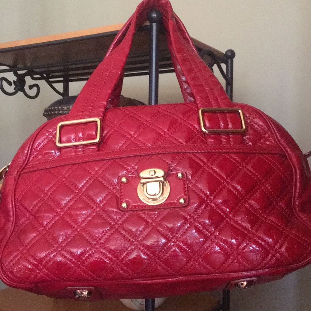 Marc Jacobs lobster red quilted Ursala bag